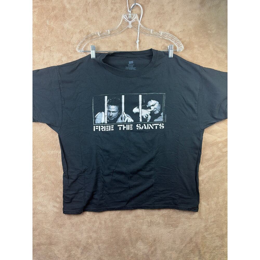 Vintage Y2K The Boondock Saints Promo Movie Graphic Tee Shirt Black Mens XL
